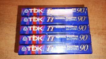 Audiokazety TDK T1-90 5 kusů