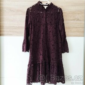 Krajkové šaty vínové zn.H&M
