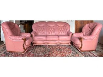 Italská kožená sedací souprava 3+1+1,4667