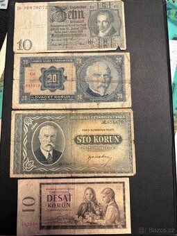 Prodám staré různé bankovky