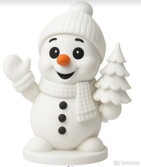 Roztomilý 3D tištěný SNĚHULÁK se stromečkem