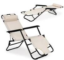 Zahradní lehátka skladací Béžové + Šedé