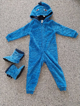 Plyšový overal drak vel. 104 plus botičky ZDARMA