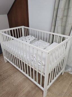 Gulliver postýlka + matrace, 2x povlečení, chránič matrace