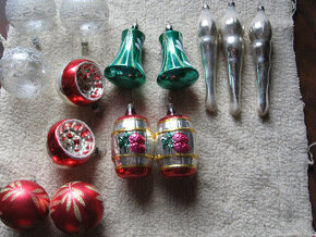 RETRO vánoční ozdoby-sklo -viz foto