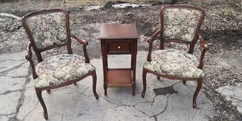 Starožitná 2x křesílka - 1