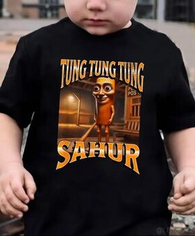 Dětské triko brainrot Tung Tung sahur 7-8 let