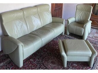 Luxusní moderní kožená souprava 3+1,2706