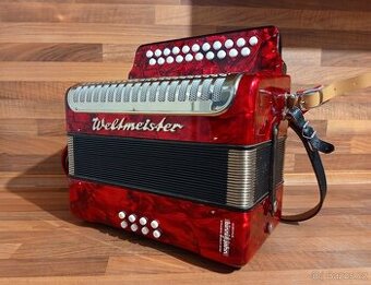 Heligonka (harmonika,akordeon) Weltmeister C-F, jako NOVÁ