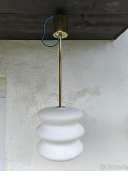 Retro lustr z opálového skla - Brusel 60. léta