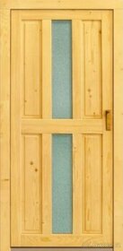 Dřevěné vedlejší vchodové dveře 98x200 cm + rám