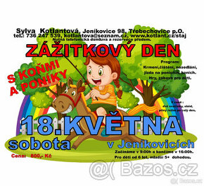 SOBOTNÍ ZÁBAVA pro děti s koňmi a poníky. 18.5. 2024