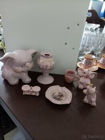 růžová keramika miniatury