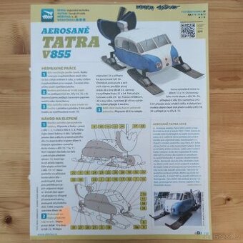 Sada vystřihovánek – aerosaně Tatra V855 a hrad Přimda z ABC