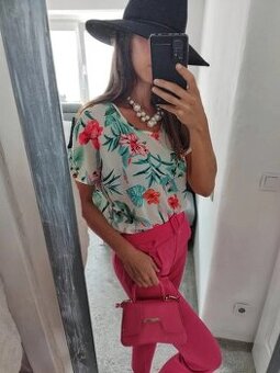 Dámská elegantní letní Boho Etno halenka kytky DeFacto