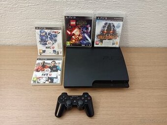 Ps3 Slim + 4 hry (320 GB)