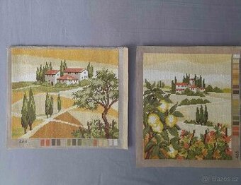 Ručně vyšívaný obrázek provincie