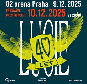 2x lístek Koncert LUCIE 9.12.2025 - sezení sektor 111 řada 6
