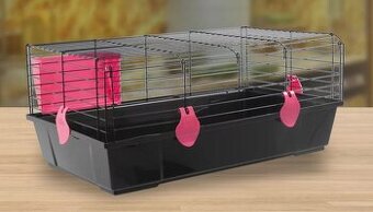 607 Klec pro morčata černo-růžová - SLEVA 50%