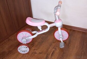 Dětské odrážedlo s pedály 4v1 růžové