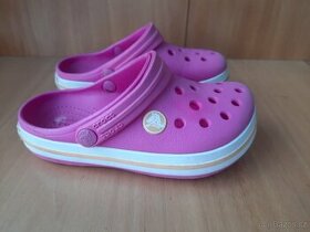 Dětské nazouváky CROCS,růžové,vel.C 10,dívčí