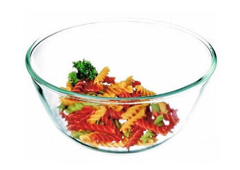 Nová silnostěnná skleněná mísa, průhledná, objem 3,5 litru