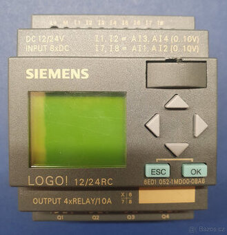 PLC Siemens LOGO 12/24RC,  8in/4out