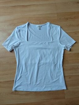 H&M bílé elastické tričko