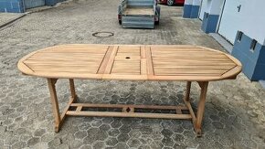 Zahradní rozkládací stůl dokonale obroušený délka 190-230cm