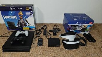 PS4 Pro 1TB + VR1 v2 + kamera + 2 ovladače +  2x Move