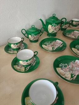 Retro porcelánový servis - nový, kompletní sada