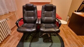 Prodám kožené kancelářské židle (2 ks)