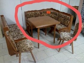 Kuchyňská linka z masivu + Rohové sezení