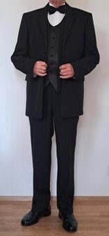 Oblek smoking vel. 54-4 nad 190 cm černý