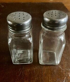 Retro slánka + pepřenka ocel/sklo