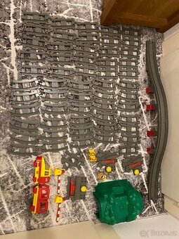 Lego Duplo železnice - most, tunel, koleje, mašina intelli - 1