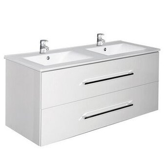 Závěsná koupelnová skřínka s dvojumyvadlem - nová