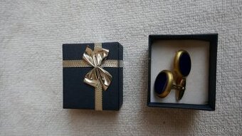 ZLATÉ MANŽETOVÉ KNOFLÍČKY S KAMENEM//9.92G//585