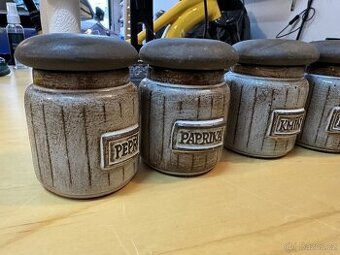 Keramické kořenky - sada 6 kusů, rustikální styl