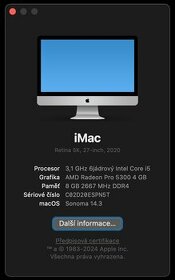 Apple iMac, Retina 5K, 27 - inch, 2020