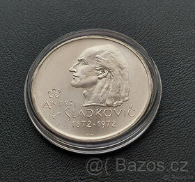 Stříbrná mince 20 Kčs 1972 Sládkovič  varianta licousy RR+