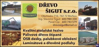 Prodej suchého stolařského řeziva a palivového dřeva