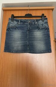 Strečová jeans sukně - 1