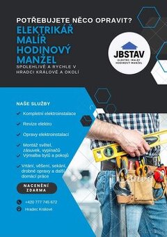 ELEKTRIKÁŘ • MALÍŘ • HODINOVÝ MANŽEL • ZAHRADA