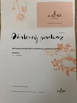 Entrée-dárkový poukaz