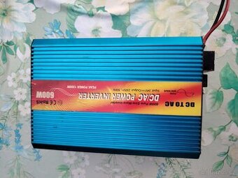 Měnič napětí 24V/230V 600W, CARSPA P600, čistá sinusovka