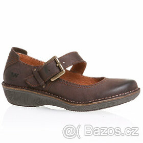 Celokožené hnědé polobotky Baťa vel: 41