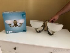 Závěsné svítidlo na zeď - barokní, bronzové