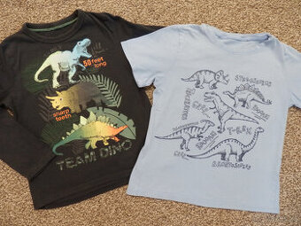 Trička s dinosaury vel. 122