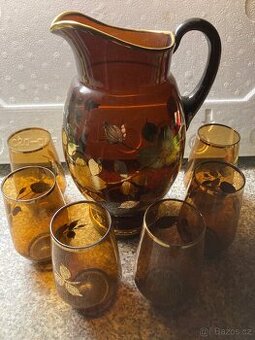 Retro džbán + 6 sklenic
